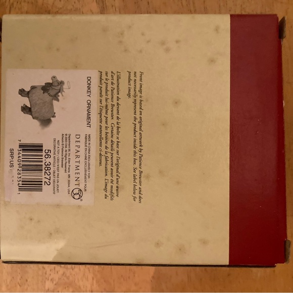 Patience Brewster Dept 56 Krinkles Donkey Ornament • Collectible w/ Box - Picture 8 of 8